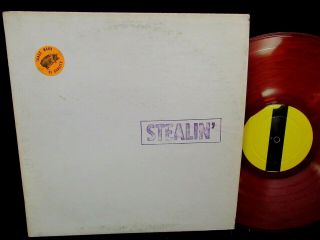 Bob Dylan Stealin Rare Tmoq Full - Pig Stkr Red/orange Vinyl Rubber Stamp Cover M -