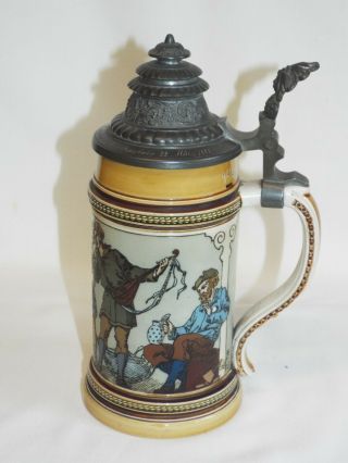 Villeroy & Boch Mettlach Stein Warth 1881,  Engraved Dedication To Cover & Dated