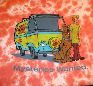 Rare Vintage 1999 Scooby Doo Mystery Machine Tie Dye T Shirt Size Xl