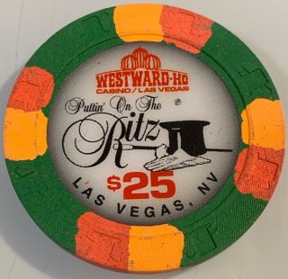 Westward Ho $25 Casino Chips Las Vegas Nevada 3.  99