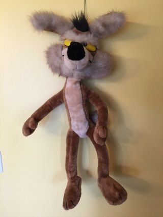 Wile E Coyote Plush Mighty Star Posable 30” Vintage Genius Warner Brothers 2