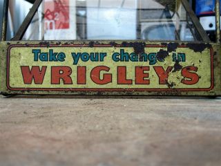 Wrigleys Chewing Gum Sign,  Shop,  Petrol Station Display Vintage Tin Advertising