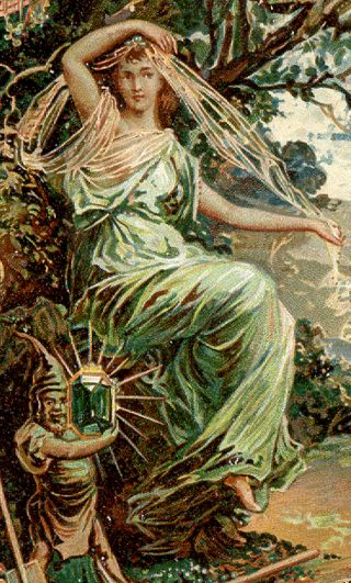 Art Nouveau Lady,  Liebig Extract Of Meat Trade Card,  Edelisteine,  Smarago Z506