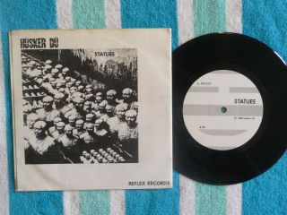 Husker Du Statues / Amusement 45 Rpm 7 " W/ Picture Sleeve Reflex 1981 Nm Vinyl