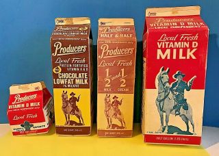 Rare Hopalong Cassady Vintage Dairy Milk Cartons