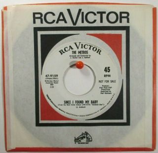 The Metros Rca 9159 Promo Since I Found My Baby B/w No Baby Northern Soul