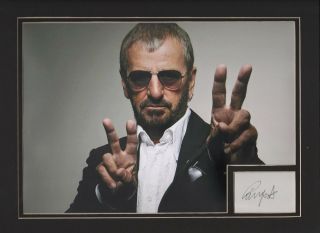 Sir Ringo Starr Signature.  Authentic Autograph.  The Beatles.  Yellow Submarine.