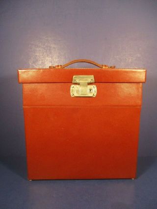 Vintage Leather Traveling Bar Case with Lock and Key 3