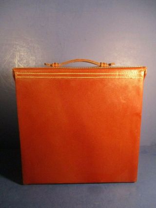 Vintage Leather Traveling Bar Case with Lock and Key 4
