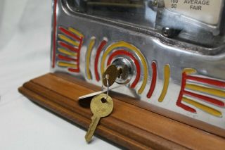 Whiz Ball 1¢ Counter Top Skill Game 1930’s Style Pace Mfg Co.  (WITH KEYS) 3