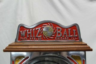 Whiz Ball 1¢ Counter Top Skill Game 1930’s Style Pace Mfg Co.  (WITH KEYS) 6