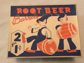 Close’s Root Beer Barrels Vintage 1950’s Candy Box