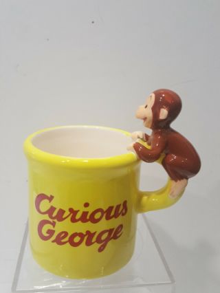 Curious George Mug A Good Little Monkey With Banana Inside.  Vandor.  Hmco 1997