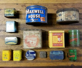Rare Vintage Tins • Antique Food Advertising Tin Litho Retro Containers • Us/uk