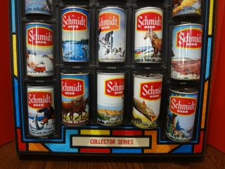 SCHMIDT COLLECTOR SERIES Beer Can Advertising Sign Circa 1960 ' s FAST S/H 4