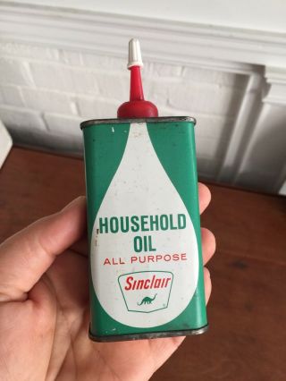 Vintage Sinclair Handy Oil Oiler Tin Advertising Can Household Oil