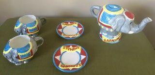Nabisco Barnum’s Animals Tea Set With 2 Cups & Saucers Very Rare