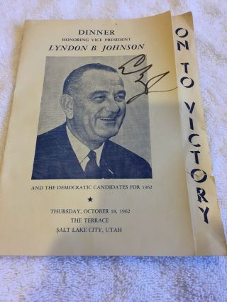 Vice President Lyndon Johnson Signed Program