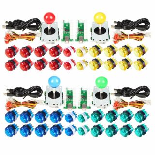 4 Player Arcade Joystick Diy Kit Part For Video Game Consoles Mame Raspberry Pi