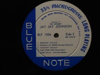 Jay Jay Johnson - The Eminent Vol.  2 - Blue Note 1506 - LEXINGTON RVG FLAT EDGE 4