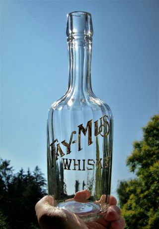 Fancy Advertising Back Bar Bottle Fay - Mus Whiskey Louisville,  Kentucky