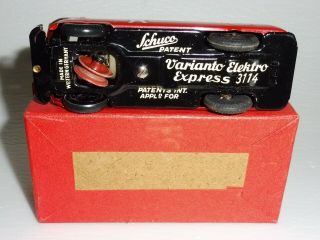 ULTRA RARE 1950 ' s SCHUCO MICHELIN TIRES VARIANTO ELEKTRO 3114 TIN VAN BOX SIGN 9