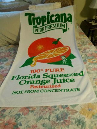 Vintage 1980s Tropicana Orange Juice Promotional Beach Towel 26 " X 54 "