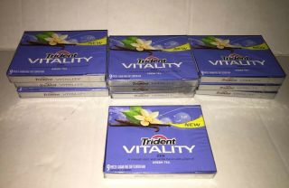 10 Packs Trident Vitality Gum Zen Vanilla Green Tea Collector