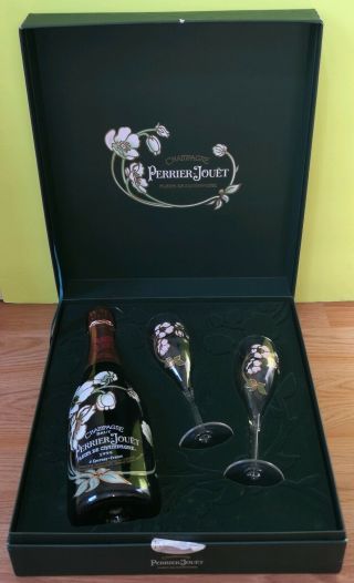 Perrier Jouet Fleur De Champagne Brut With 2 Glass Gift Set 1999 Champagne 750 M