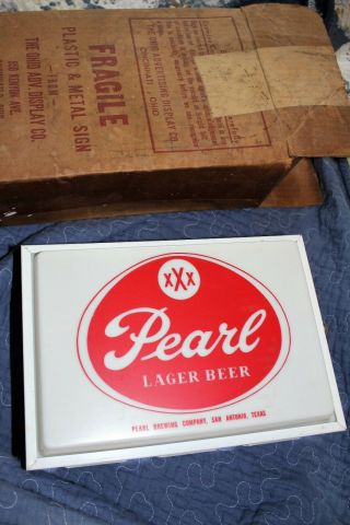 Old Pearl Lager Beer Light W/ Box Pearl Brewing Co San Antionio Tx