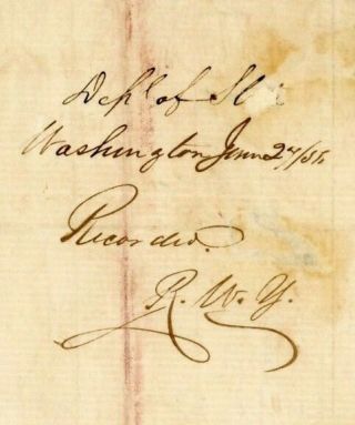 Franlin Pierce signed document as President.  Appointing future Confederate. 2