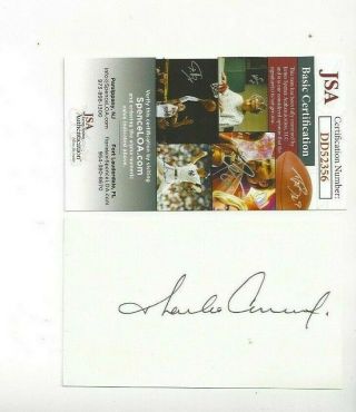 Charles Pete Conrad Autographed 3x5 Card Nasa Space Astronaut Apollo 12 Jsa