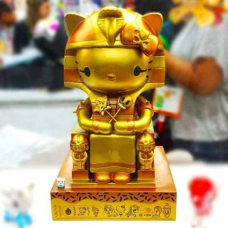 Nib Tokidoki X Hello Kitty Gold Vinyl Figurine Kittypatra (10 ") Limited Edition