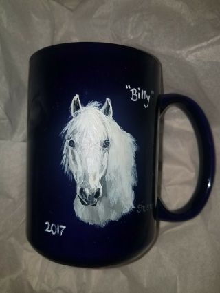 Custom Handpainted Mug Of Your Horse Pony Cat Dog Comes In Gift Box