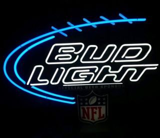 Bud Light Nfl Football Neon Beer Sign Bar Light Man Cave Dimmer Switch