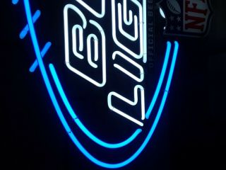 Bud Light NFL Football Neon Beer Sign Bar Light Man Cave Dimmer Switch 6