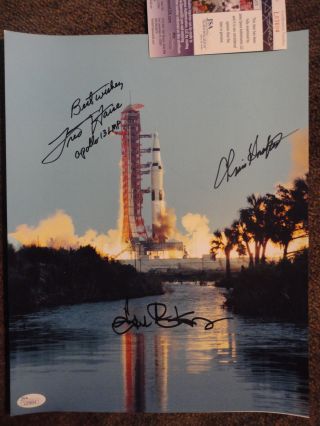Fred Haise,  Gene Kranz,  Kraft Hand Signed 11x14 Photo Apollo 13 Jsa Authentic