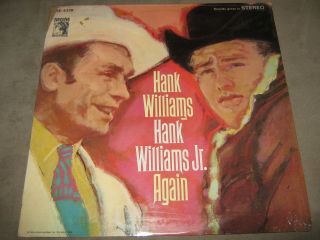 Hank Williams Sr & Jr Again Rare Factory Vinyl Lp 1966 Se - 4378 Nocut