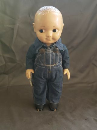 Vintage Buddy Lee Doll In Overalls