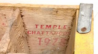Yellow Wooden Coca - cola Classic Coke Crate Bottle From Temple - Chattanooga 1978 C 2