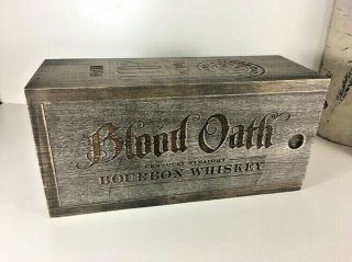 Blood Oath Bourbon Whiskey Kentucky Pact No 4 2018 Wooden Box