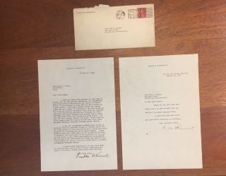 Franklin D.  Roosevelt,  2 Typed Letters Signed,  1928,  Presidents