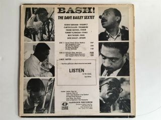 DAVE BAILEY SEXTET Bash Jazzline Mono DG Jazz LP 2