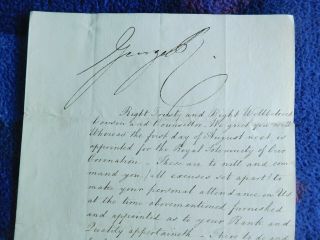 King George IV signed invitation to his coronation in 1821 2