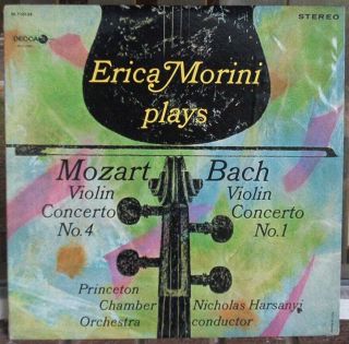 Rare Erica Morini Plays Mozart Violin Concerto No.  4 & Bach - Nm Vinyl Decca