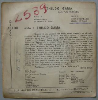 THILDO GAMA E OS TERRIVEIS - GARAGE BEAT ROCK ROY ORBISON 1966 BRAZIL 7 