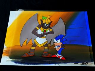 Adventures Of Sonic The Hedgehog Sonic Cel Hand Painted Back Dic