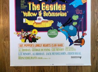 BEATLES Autographed YELLOW SUBMARINE Rock Poster 40”x27” 4