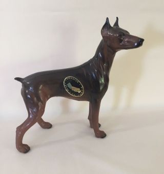 Vintg.  Hagen - Renaker Doberman Pinscher Pedigree Dog Figurine 