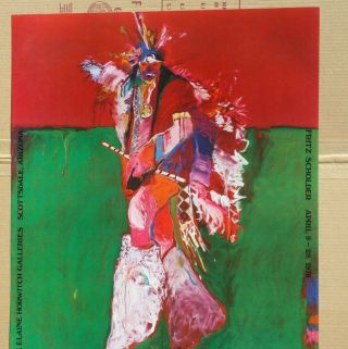 Fritz Scholder Poster 1978 27 1/2 By 23 1/2 Scarce Horwitch Galleries